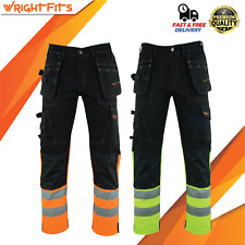 Hi Viz Men Cargo Work Trousers