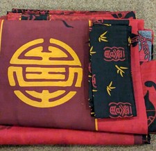 Vintage Oriental Curtains Set