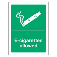 Cigs allowed sign sticker - allowed,