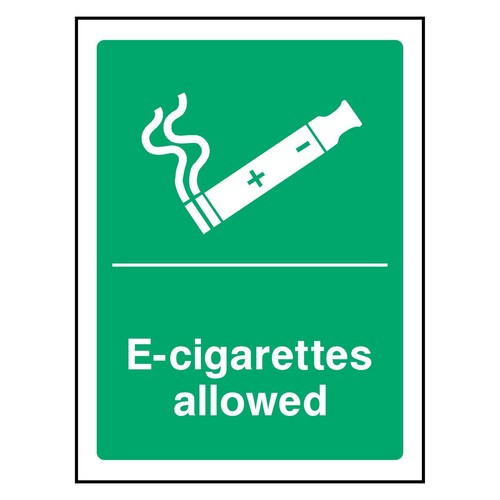 Cigs allowed sign sticker - e-cigs,