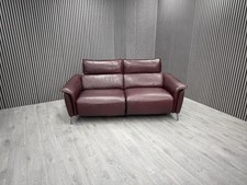 FURNITURE VILLAGE JUDE 3 SEATER SOFA ELECTRIC RECLINER HEAD LEATHER RRP £2395