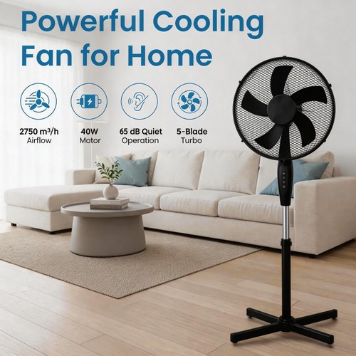 New pedestal fan - new, 16"