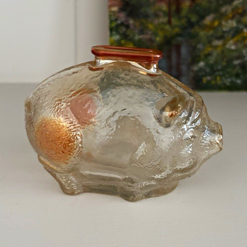 Pig shaped decorative glass - pig,