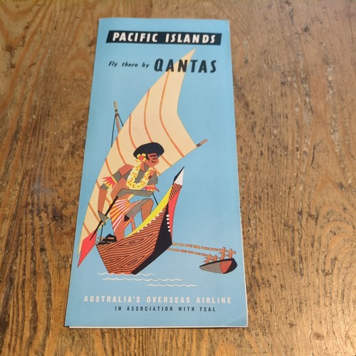 1958 qantas airline foldout - 1958,