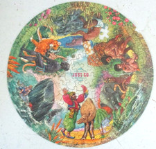 VINTAGE - WADDINGTONS JUNIOR CIRCULAR JIGSAW  - JUST SO STORIES - 1PM