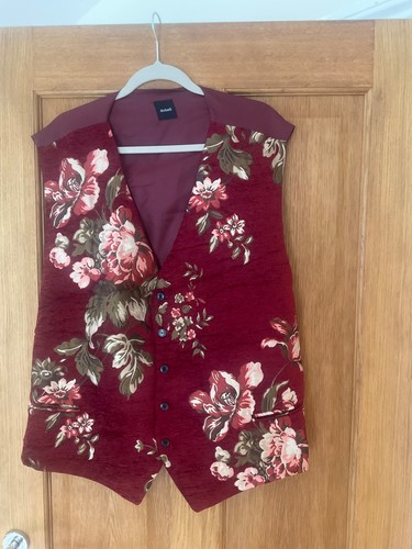 Mens crimson dress waist coat - mens,