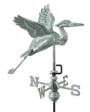 Blue Heron Copper and Verdigris finish Weathervane