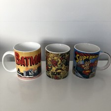 Batman -Superman & Marvel X3 Mugs Cups Bundle JobLot DC Comics
