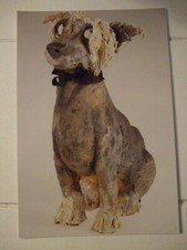COMICAL BLANK CHINESE CRESTED DOG POSTCARD BY SCULPTURE OLIVIA BROWN ARTIST DOG 