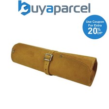 Faithfull FAILCR8 Suede Leather 8 Pocket Chisel Tool Roll Buckle Fastening