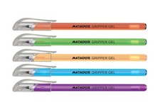 Matador Gripper Gel Pens Black, Blue And Red Ink 12 Pack - Comfortable Grip