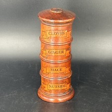 Stunning Treen Antique Spice Tower Four Tier