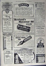 Old Antique Print 1912