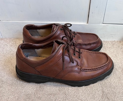 Clarks brown leather shoes - brown,