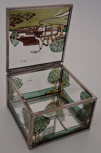 Stained glass mirrored - stained, trinket