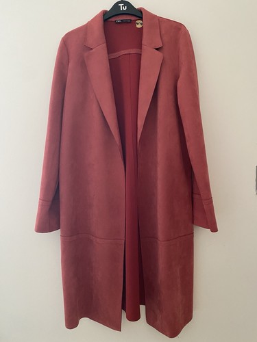 Zara faux suede duster coat - faux,