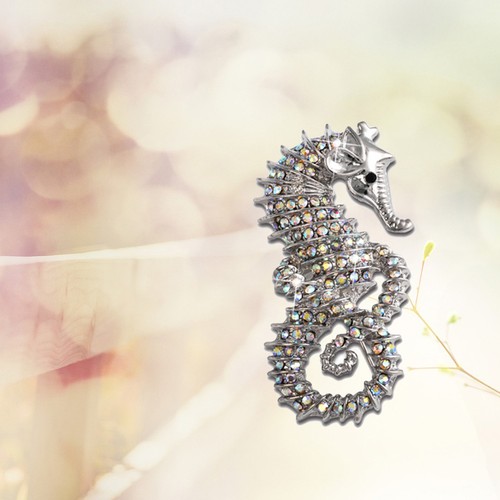 Delicate vintage seahorse - delicate,