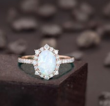 Natural Opal Wedding Ring