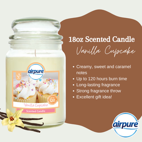 Airpure candle vanilla cupcake - airpure,