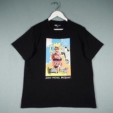 Jean Michel Basquiat x Uniqlo T Shirt Mens Medium Black Japanese Artist Art UT