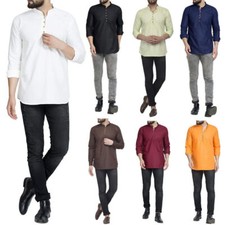 Men's Cotton Short Kurta