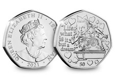 2021 Isle of Man 50p Alice Coin - (Uncirculated) Sealed Bag
