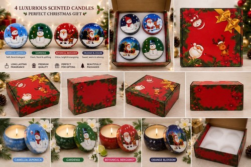 Christmas scented candle gift - scented,