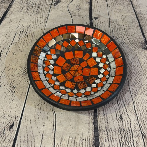 20cm orange round mirror - round,