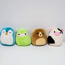Squishmallow 5" Animals Bundle Tanner Penguin Jim Llama Connor Cow Greta Bear 5"