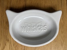 Whiskas Cat Feeding Dish Water Whisker’s White Cat Bowl Limited Edition