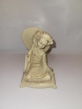 Vintage Japanese Geisha Girl Figurine Porcelain Or Resin