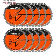 WellCut TCT Saw Blade 165mm x 48T x 20mm Bore For DSS610,DSS611,GKS18 Pack of 10