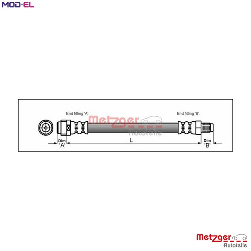 Brake hose 4110574 for - brake,