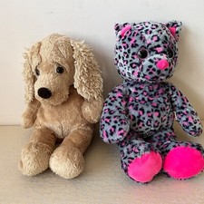 Designabear Brown Dog & Leopard Cat Plush Animals Chad Valley Toys Design a Bear