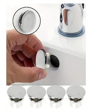 5pcs Bathroom Basin Sink Overflow Ring Chrome Hole Cover Cap Inserts,round Uk