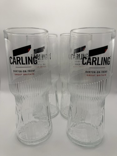 Carling pint beer glasses - carling,