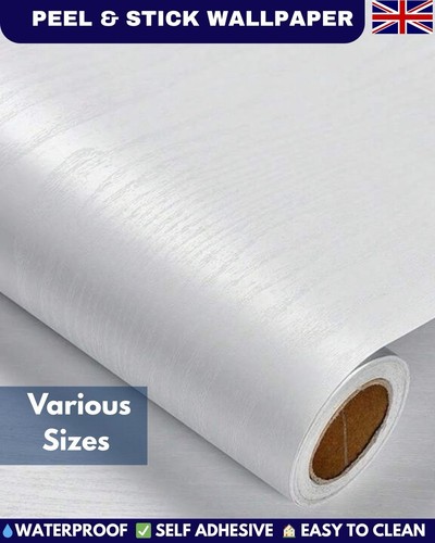 White wood effect vinyl - white,