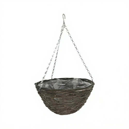 Hanging basket rattan - hanging, 14"