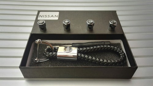 Nissan luxury leather keyring - nissan,