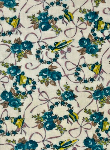 Vintage feedsack fabric - , piece