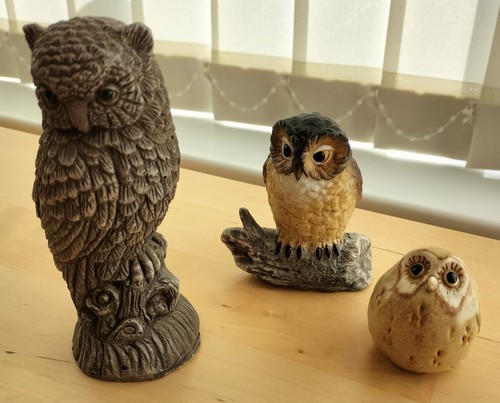 Cute small owl - 3x, figurines