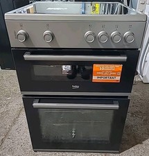 Beko FTC6701S Silver Electric Cooker Twin Cavity Ceramic Hob 60cm