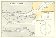 River Crouch nautical sailing sea chart by Lt. Messum. Essex 1903 old map