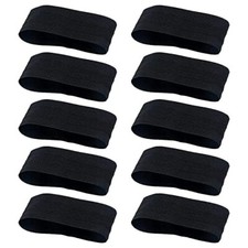 10 Pack Elasticated Black Armbands - Sports Soccer Mourning Funeral Captain
