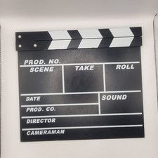 Movie Film Clapper Board, Wooden Clapboard Director Clapper Excellent Condition 