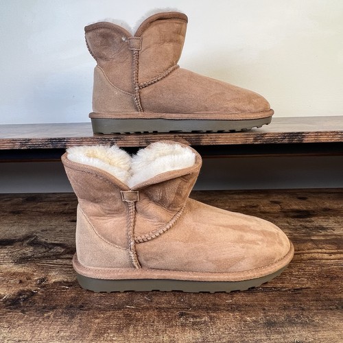 Shearling style tan - style, suede