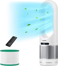 Senmeo Bladeless Fan for Bedroom, 32" Quiet Tower Fan  Remote, 90° Oscillation