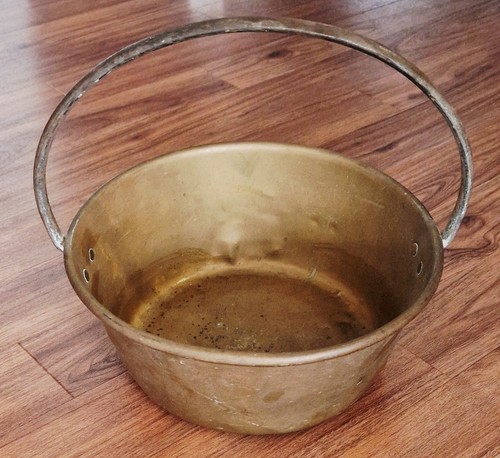 Antique brass jam pan 32cm - pan,,