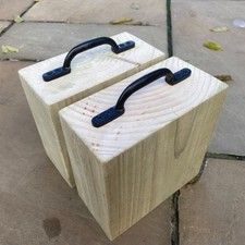 2 x Wooden Rustic Sleeper Door
