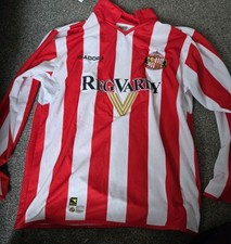 Diadora Sunderland AFC 2004/05 Home Shirt Reg Vardy, Large, Long Sleeve